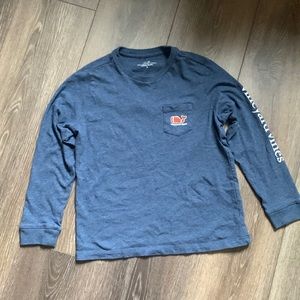 Vineyard Vines Long sleeve kids T-shirt Size 7 Football Whale